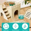 BNOSDM Hamster Food and Water Bowl Mountain Fuji Style Glass