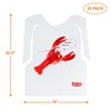 Gmark 25 Pack Disposable Plastic Lobster Bibs Crawfish Bibs Crab