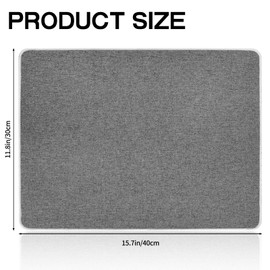 DAWNTREES Night Stand Covers Set of 2,11.8" x 15.7" Small Bedside Table Cloth,Waterproof and Anti Slip,Nightstand Mat Protector,Dark Gray