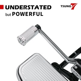 TSUNG Motorcycle Shifter Peg Shift Lever Black/Chrome CNC Billet Foot Pegs Compatible with Harley Davidson Sportster Touring Softail Street Glide Road Dyna (A-Chrome 1PCS)