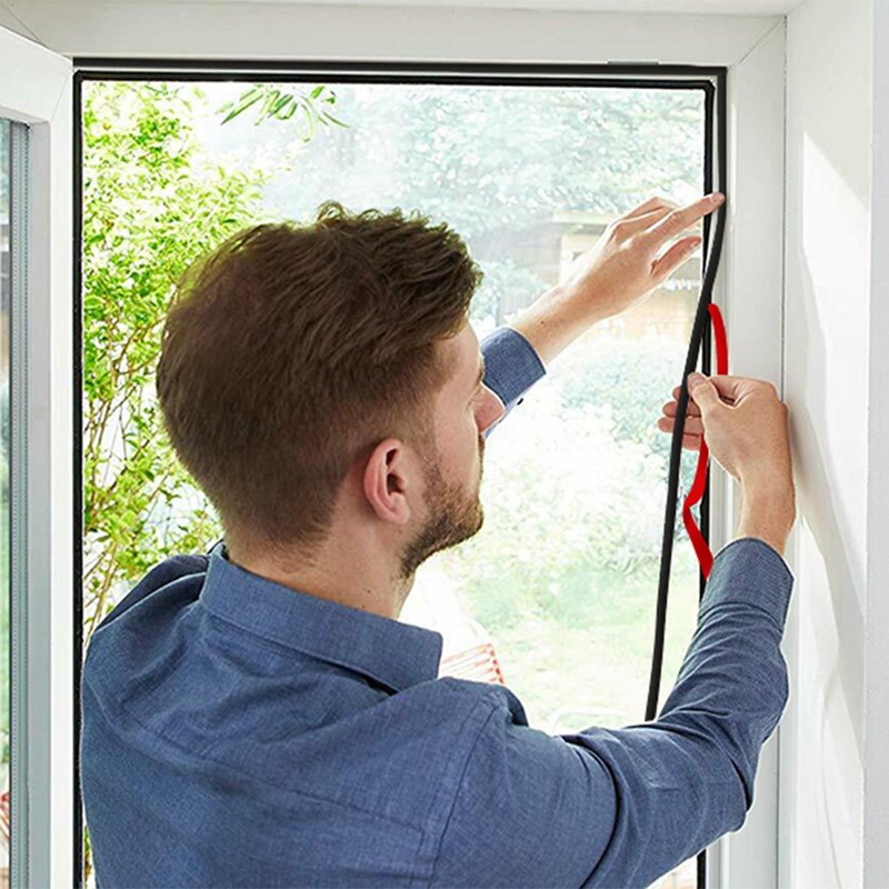 [New Upgrade] 19.7Ft Silicone Door Weather Stripping Door Seal Strip