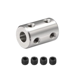 DMiotech 6-6mm Bore L22XD14 Rigid Coupling Shaft Coupling Joint Connector w Screws Stainless Steel Motor Shaft Extension Connector for 3D Printer