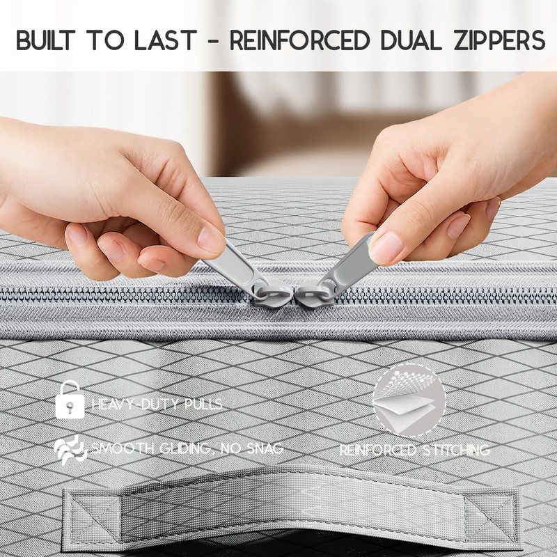 Homsorout Compression Storage Bags for Comforters - 4 Pack Long