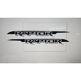 Oracal 2 -  Ford Raptor . TRUE SIZE .. BED Graphics .. Bed Decals X2 SVT .. 2017 +