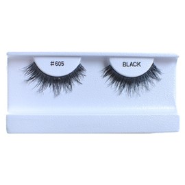 10 Pairs 100% Human Hair False Eyelashes Natural Black #605