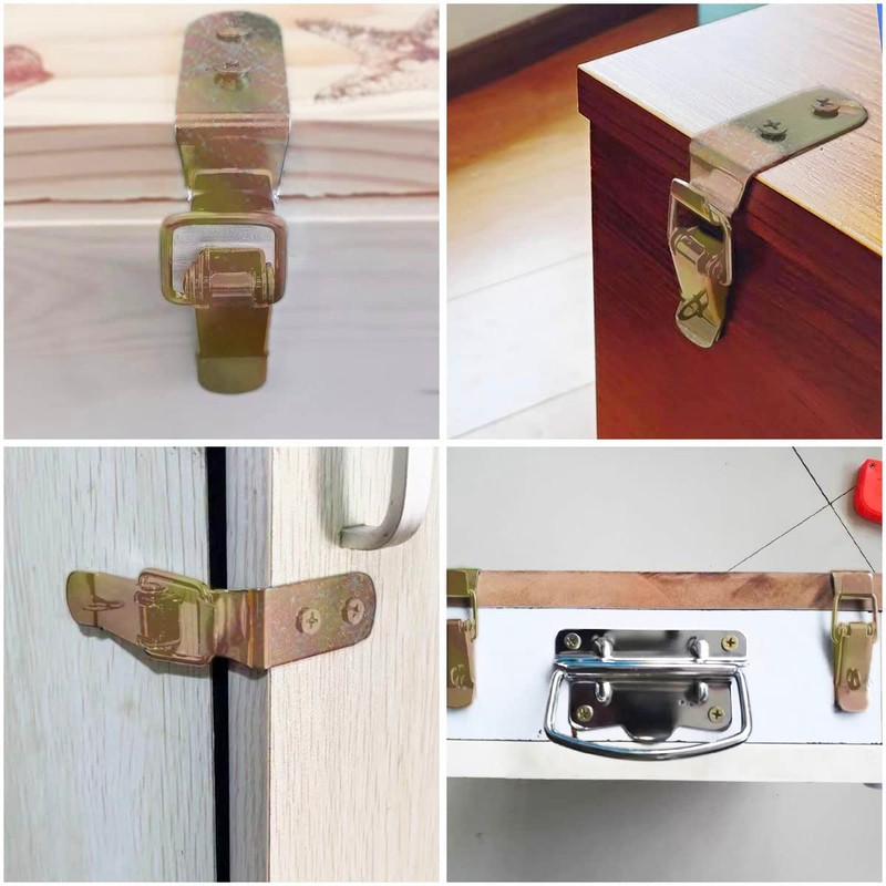 ITROLLE 4PCS Galvanized Cabinet Trunk Trailer Tool Box Door Hood