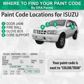 ERA Paints 752 - Cream White for ISUZU Exact Match Automotive Spray Paint Spray - Pro Kit w/ 2K 3680061 Clearcoat