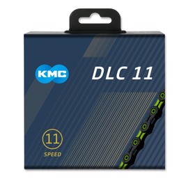 KMC Unisex's DLC 11 Speed Chain, Black/Green, 118 Links