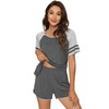 WiWi Pajamas Set for Women Cooling Short Sleeve Sleepwear Soft