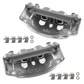 A-Premium Rear Disc Brake Caliper Assembly with Bracket Compatible with Select Chevy and GMC Models - Express 3500/Express 4500/Savana 3500/Savana 4500 2009-2018 - 2-PC Set