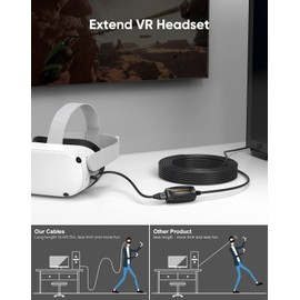 CableCreation Active USB 3.0 Extension Cable 16.4 FT, USB 3.0 Extender Male to Female Cord with Signal Booster Compatible with Oculus Quest 2, Rift Sensor, Steam VR, Gaming PC, 5 Meters,2 Pack