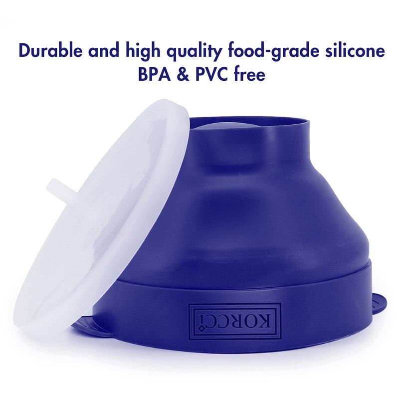 The Original Korcci Microwaveable Silicone Popcorn Popper, Microwave Popcorn Popper,