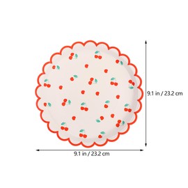 1 juego de vajilla de papel de fresa para fiesta, juego de vajilla para fiesta, taza de papel, vajilla de papel para fiesta, vajilla de papel