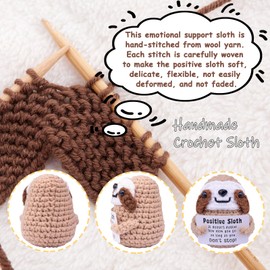 Mwmoeen Funny Positive Crochet Sloth Pocket Hug, Creative Positive Potato Gifts, Best Friend Gifts for Girlfriend, Small Gifts for Women