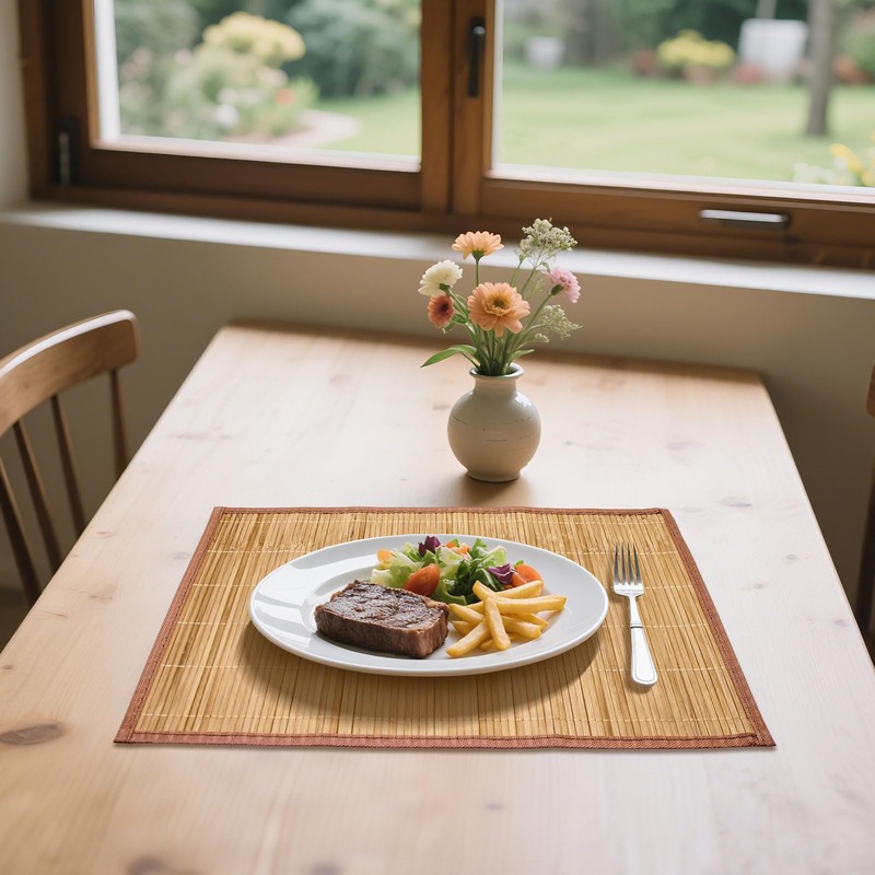 Piuluvor® Set of 4 Bamboo Placemats, 45 × 30 cm