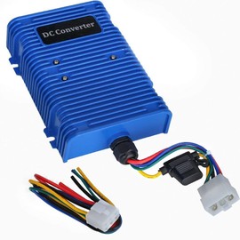 Universal Golf Cart Voltage Reducer DC Converter 36V or 48V to 12V, 30 Amp 360 Watts with Dual Power Source