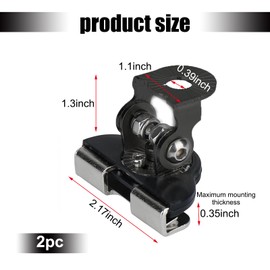 icykale 2 Pack Car LED Grille Light Bracket, Pillar Vehicle Hood Spotlight Holder, Universal Adjustable Fixing Accessories, Waterproof Durable Auxiliary Clamp Holder for Most Car Models (Black)