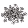 50pcs Antique Silver Filigree Love Heart Charms Tibetan Alloy Floating