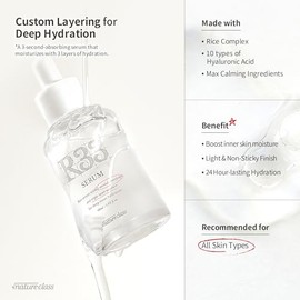 R33 Serum Ácido Hialurónico Niacinamida, Piel Coreana de Vidrio para el Cuidado de la Piel, Suero Facial Iluminador Hidratante, Suero Facial Minimizad