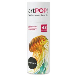 artPOP! Watercolor Pencils, 48 Vibrant Colors, Premium Quality, Hexagonal Grip, Water Soluble Colors for Drawing, Blending, Painting, and Mixed Media