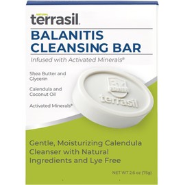 terrasil Balanitis Soap for Men, Care & Relief from Balanitis Symptoms: Itch, Redness. Natural, Dermatologist Tested & Hypoallergenic Approved (75gm)