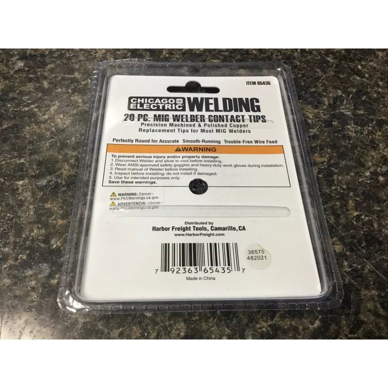 Chicago Electric Welding Welding 20pc MIG Welder Contact Tips: 0.023",