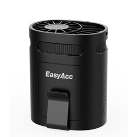 EasyAcc 13000RPM Portable Waist Fan Rechargeable, 4-Speed Strong Airflow Clip on Fan, Hands-Free Shirt Belt Wearable Portable Neck Fan for Camping, Worksites, Outdoor, Farm