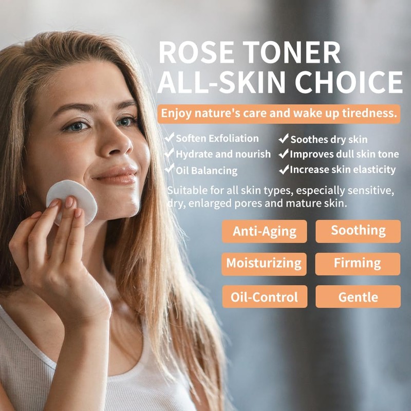 Missedsen Rose Toner Set, Moisturizing 10.1 fl oz & Travel