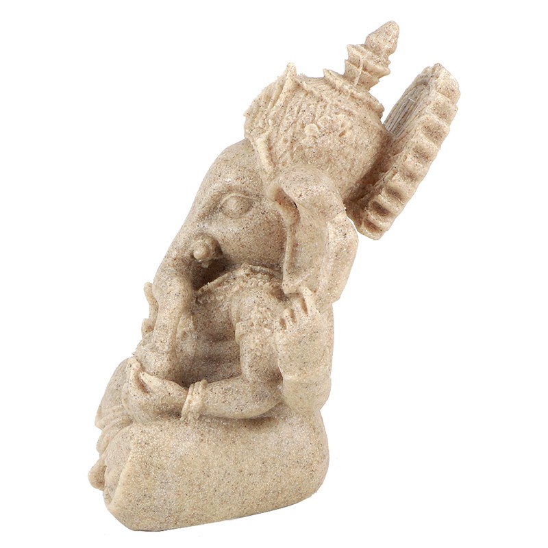 Sandstone Resin Indian Ganesha Elephant God Statue Fengshui Buddha Sculpture