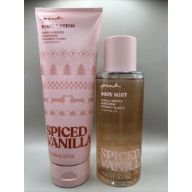 Victoria's Secret Victoria’s Secret PINK Spiced Vanilla Body Lotion & Body Mist Set Of 2 NEW 8oz