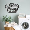 Bnesi Laundry Wall Decor Sign, Farmhouse Decoration Metal Wall Art