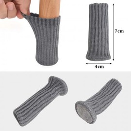 Pack of 16 Chair Socks, Furniture Socks, Highly Elastic Knitted Furniture Feet, Chair Leg Protectors, Non-Slip Furniture Shoes, Furniture Socks with Felt Pads, Stop Scratches and Noise, for Chair Legs