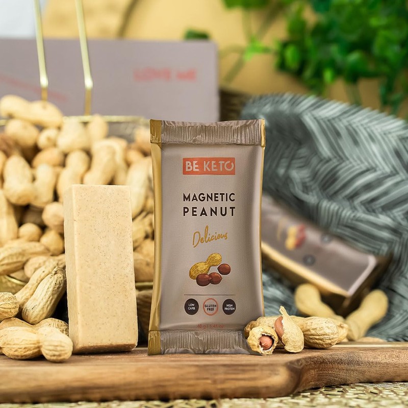 BeKeto™ Keto-Riegel – magnetische Erdnuss – 40 g kohlenhydratarm, nussig