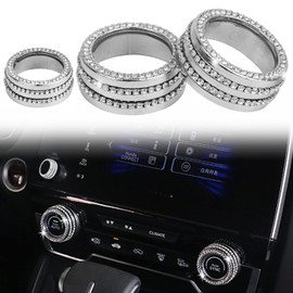 KEEGTBOX Sparkly Bling Center Control AC Air Conditioning Button Navigation Volume Knob Cover Trim Compatible with Honda CR-V CRV 2017 2018 2019 2020 2021 2022 CR-V Hybrid 2020-2022 Accessories