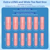 AMilHiTon Red Polygel Dual Nail Forms for Toes, Long Square