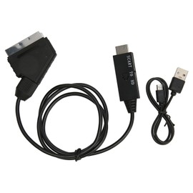 SCART to HD Multimedia Interface Converter HD 1080P SCART to HD Multimedia Interface Adapter Cable for Sound Video DC 5V
