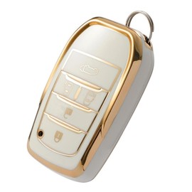 YANMW New Voxy 90 Series Key Case Compatible Toyota Noah 90 Series Smart Key NOAH VOXY Alphard Key Holder (White, 5 Buttons)