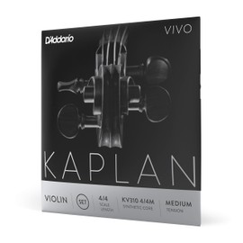 D'Addario Kaplan Vivo Violin Strings - Full Set - KV310 4/4M - Violin Strings - 4/4 Scale, Medium Tension