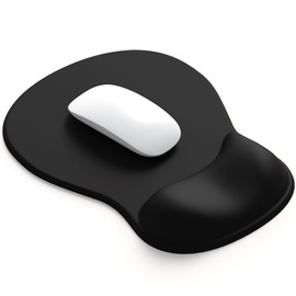 ErgoComfort Gel Wrist Rest Mouse Pad-Ergonomic Office Mousepad with Wrist Support-Non-Slip, Design Desk Accessories Mat for Home&Game Decor (01Black)