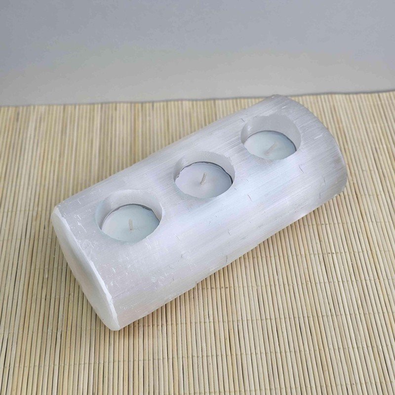 NKlaus Selenit Log Tea Light Holder 18 x 9 x
