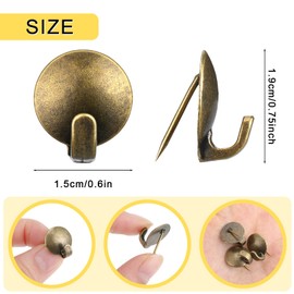30 Pack Metal Cubicle Hooks Fabric Panel Wall Hooks Cubicle Wall Hooks for 20 lbs Office Home Kitchen Supplies(Bronze)