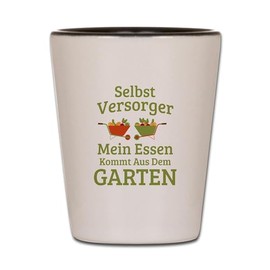 CafePress Garden Gardener Wheelbarrow Gardening Unique and Funny Shot Glass