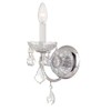 Imperial 1 Light Clear Italian Crystal Polished Chrome Sconce