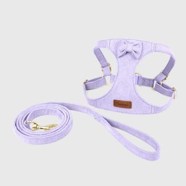 Folded Edge Square H-Style Harness for Small & Medium Dogs – Adjustable, No-Pull, Lightweight & Secure Pet Vest (Purple, M)