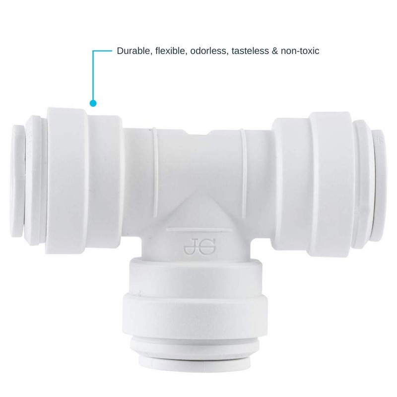 John Guest Speedfit 1/4 Inch Union Tee Connector, Push to