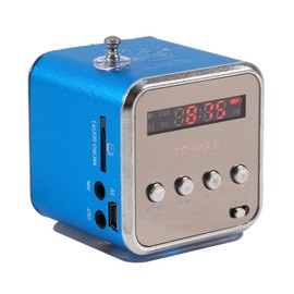 fosa Digital Portable Mini Speaker Music MP3/4 Player Micro SD/TF USB Disk Speaker FM Radio for Outdoors & Indoors: Home, Dorm Room, Kitchen, Bathroom, Car, Parties, Travel, Sports, ect(Blue)