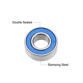 uxcell 686-2RS Deep Groove Ball Bearing 6x13x5mm Double Sealed ABEC-3 Bearings 10-Pack