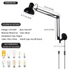 BRRSKBK Black Industrial Swing Arm Wall Light Nordic Adjustable Long