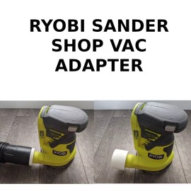 Speedway Shop Vacuum Adapter for Ryobi 5" Orbital Sander P411 RS290G Craftsman 2.5" hose