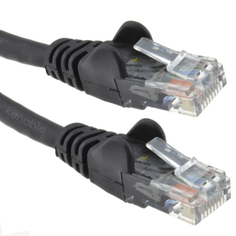 kenable C6 CAT6-CCA UTP RJ45 Ethernet LSZH Networking Cable Black